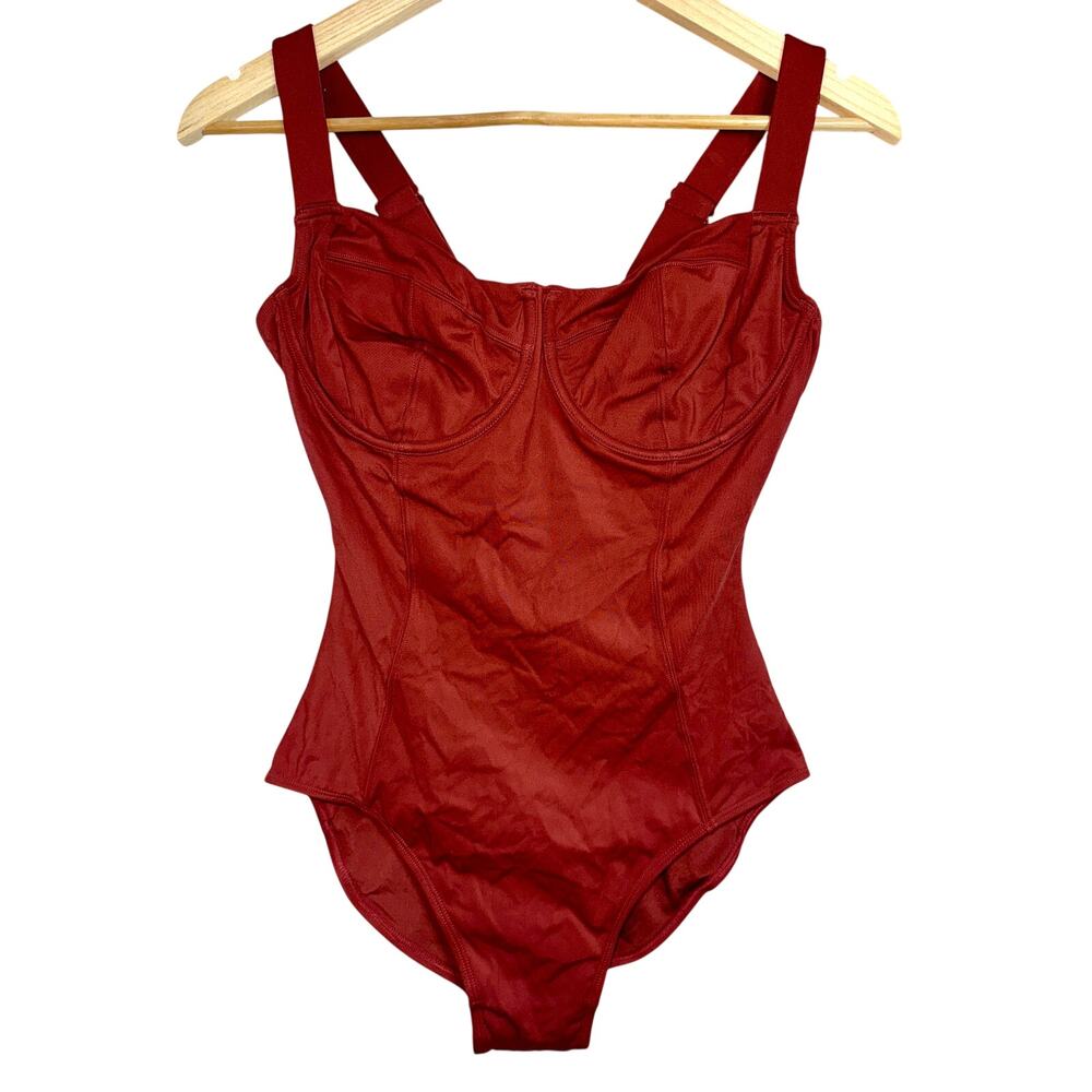 NWT TA3 Lifty Copper Lace Up Back Corset One Piece Swimsuit Size M Reg/Long D/DD